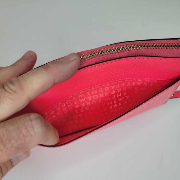 Kate Spade Bright Pink Leather Handbag and Matching Leather Purse NEAR MINT! - Picture 14 of 16